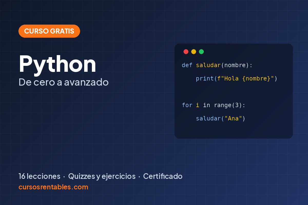 Curso de Python desde cero (gratis y en español)